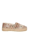 Virreina Woman Espadrilles Khaki Size 11 Textile Fibers In Beige