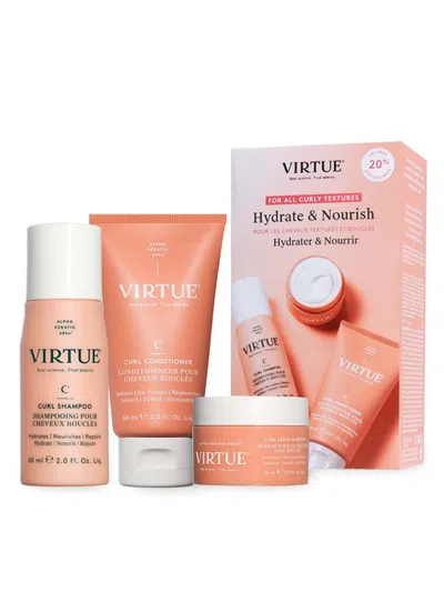 Virtue Curl 3-piece Discovery Hair Care Kit In White