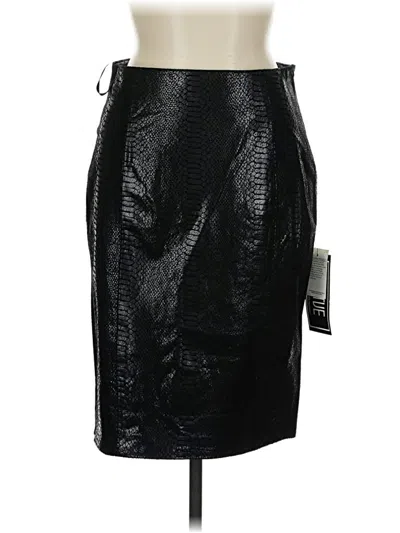 Virtue Faux Leather Skirt In Black