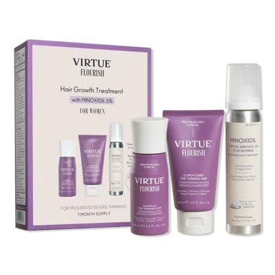 Virtue Flourish Hair Growth Treatment Kit With Minoxidil 1 Month Kit