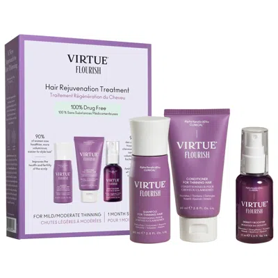 VIRTUE FLOURISH HAIR REJUVENATION TREATMENT SET FOR THINNING HAIR 30 DAY SUPPLY