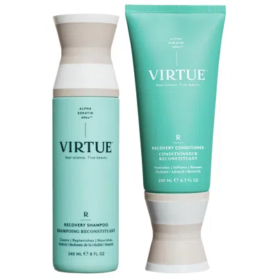 Virtue Hydrating Recovery Shampoo + Conditioner Set For Dry, Damaged & Colored Hair In White