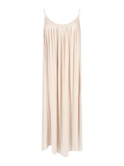 Vis-a-vis Gathered Maxi Dress In White
