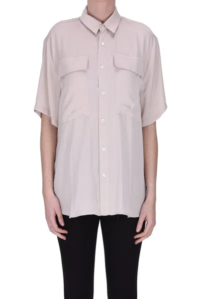 Vis-a-vis Short Sleeves Shirt In Beige