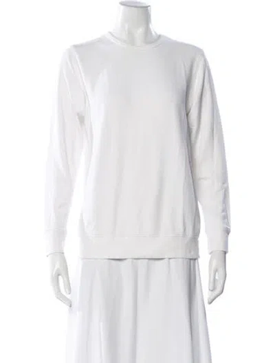 Pre-owned Vis-a-vis Crew Neck Long Sleeve Sweatshirt In White