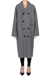 Vis-a-vis Double-breasted Coat In Gray