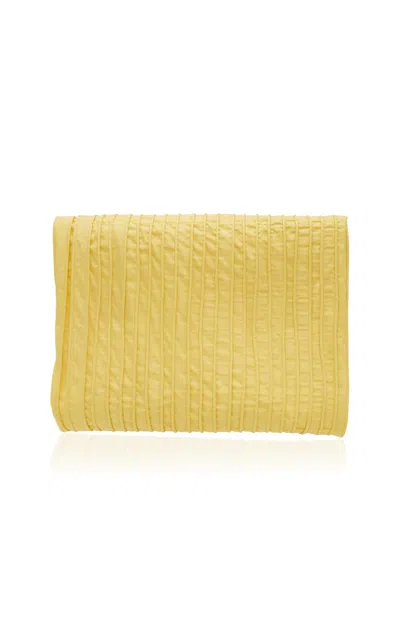 Vis-a-vis Paris Montagne Russe Satin Queen Throw Blanket In Yellow