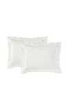 Vis-a-vis Paris Petales De Rose Set-of-two Standard Cotton Satin Rectangular Pillowcases In White