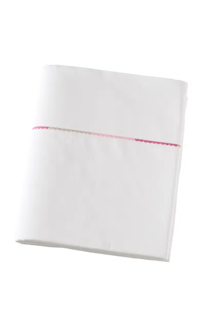 Vis-a-vis Paris Pomponette King Cotton Percale Top Sheet In Multi