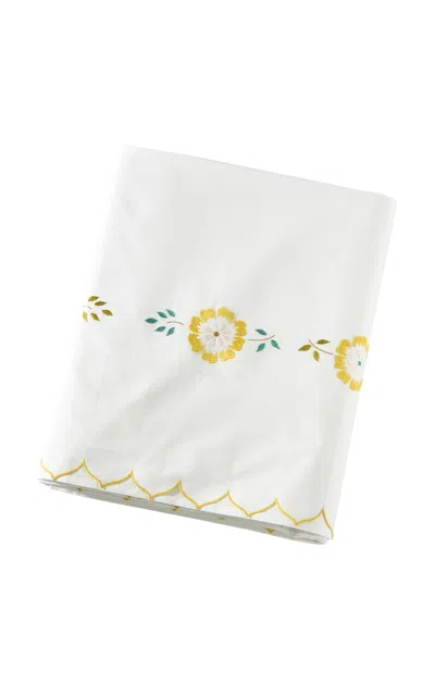 Vis-a-vis Paris Spring King Cotton Percale Top Sheet In Multi