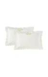 Vis-a-vis Paris Spring Standard Cotton Percale Rectangular Pillow In Multi