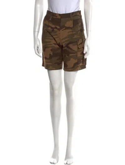 Pre-owned Vis-a-vis Printed Mini Shorts In Green