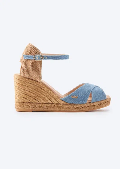 Viscata Aiguablava Archive Canvas Espadrille Sandal Wedges In Brown