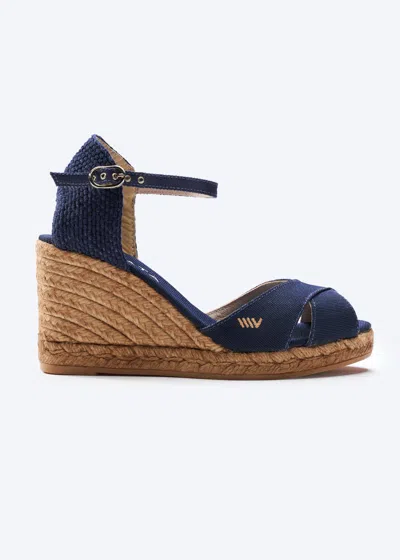 Viscata Aiguablava Canvas Espadrille Sandal Wedges In Brown