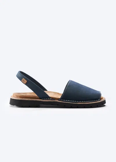 Viscata Barbada Leather Men's Avarcas In Blue