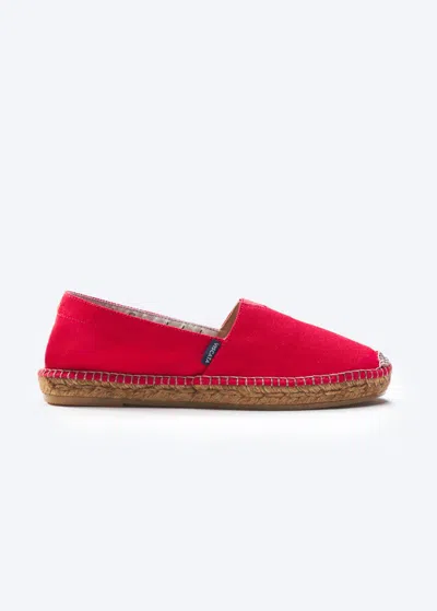 Viscata Barceloneta Canvas Espadrille Flats In Red