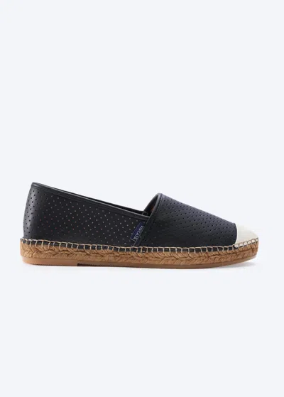 Viscata Barceloneta Limited Edition Leather Espadrille Flats (elastic Inseam) In Black