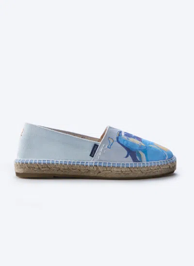 Viscata Barceloneta Mediterranean Dreams Canvas Espadrilles Flats In Blue