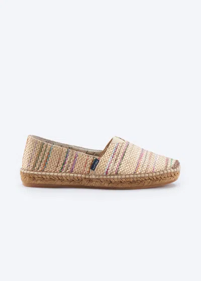 Viscata Barceloneta Raffia Espadrille Flats In Brown