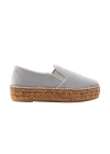 Viscata Castell Canvas Espadrille Platforms In Ash
