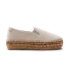 Viscata Castell Canvas Espadrille Platforms In Beige