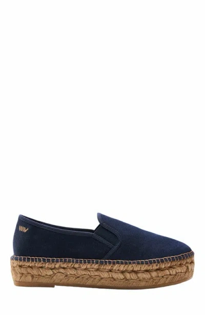 Viscata Castell Canvas Espadrille Platforms In Blue