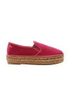 Viscata Castell Canvas Espadrille Platforms In Red
