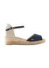 Viscata Sacova Canvas Espadrille Sandal Wedges In Navy