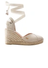 Viscata Culip Canvas Espadrille Wedges In Beige
