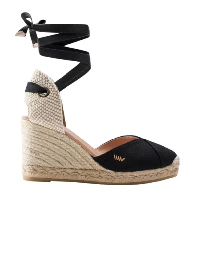 Viscata Culip Canvas Espadrille Wedges In Black