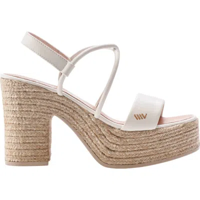 Viscata Elia Leather Espadrille Sandal Heels In Ivory