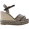Viscata Empuria Canvas Espadrille Sandal Wedges In Black
