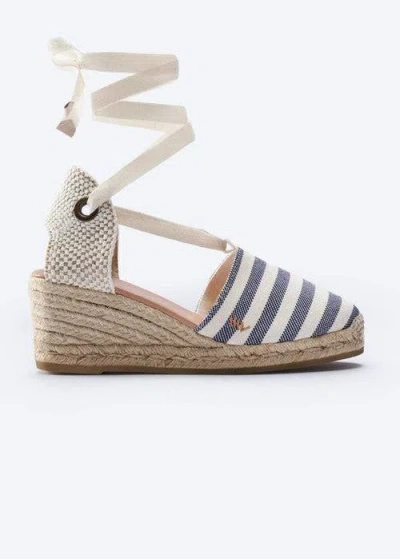 Viscata Estartit Canvas Espadrille Wedges In Sailor Stripes