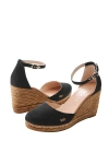 Viscata Estartit Canvas Espadrille Wedges In Black