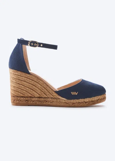Viscata Estartit Limited Edition Canvas Espadrille Wedges In Blue