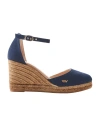 Viscata Estartit Canvas Espadrille Wedges In Navy