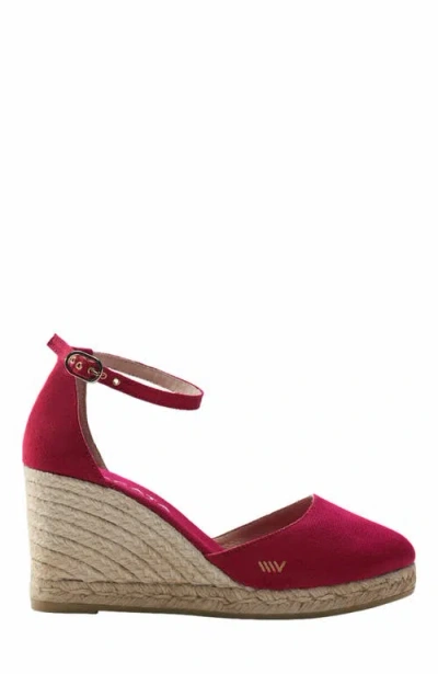 Viscata Estartit Canvas Espadrille Wedges In Red