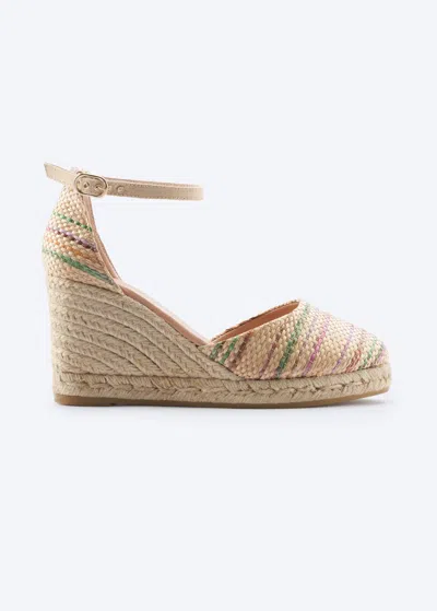 Viscata Estartit Premium Fabrics Espadrille Wedges In Neutral