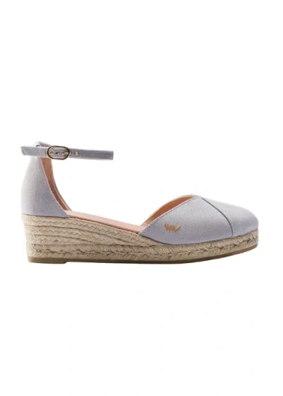 Viscata Formiga Canvas Espadrille Wedges In Ash