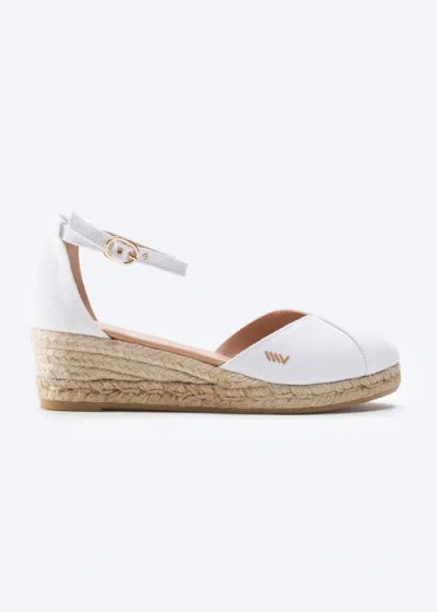 Viscata Reus Limited Edition Canvas Espadrille Wedges In White