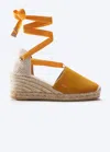 Viscata Fosca Limited Edition Suede Espadrille Wedges In Yellow