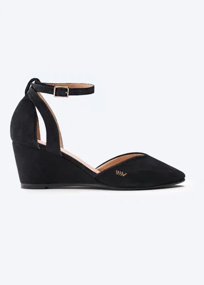 Viscata Garda Suede Wedges In Black