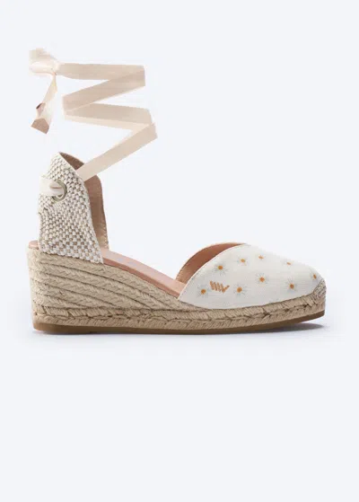 Viscata Gava Limited Edition Canvas Espadrille Wedges In White