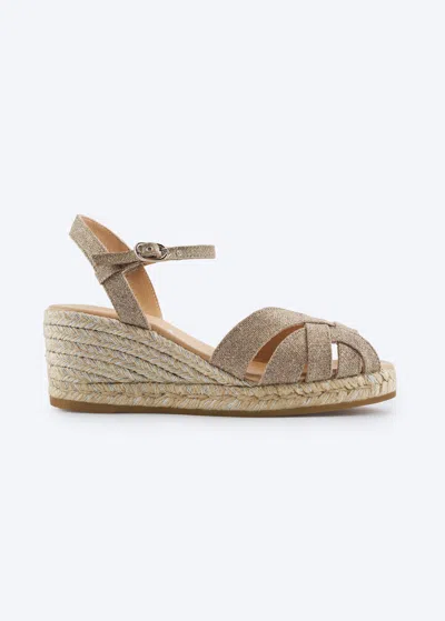 Viscata Laia Espadrille Sandal Wedges In Gold