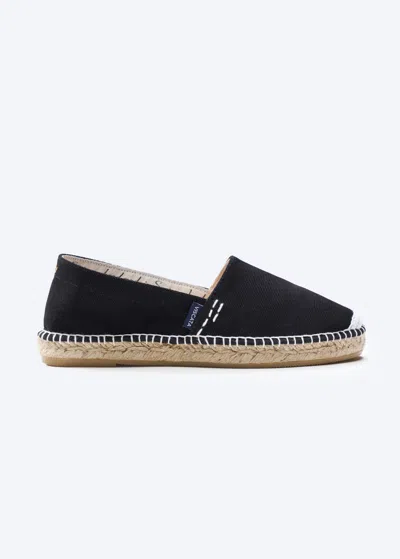 Viscata Llafranc Canvas Espadrille Flats In Black