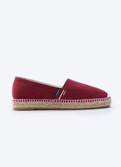 Viscata Llafranc Limited Edition Canvas Espadrille Flats In Burgundy