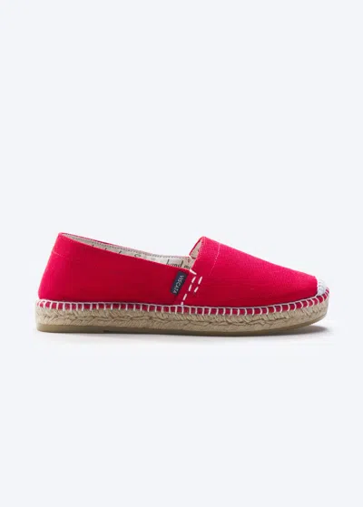 Viscata Llafranc Limited Edition Canvas Espadrille Flats In Red