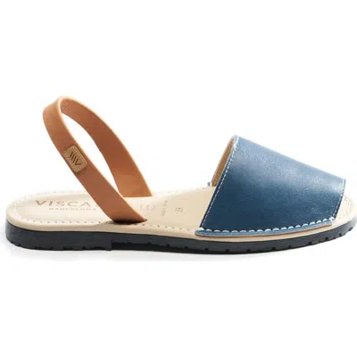 Viscata Menorquina Leather Avarca Sandals In Navy