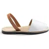 Viscata Menorquina Leather Avarca Sandals In White