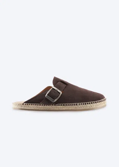 Viscata Menuda Suede Espadrille Clogs In Brown